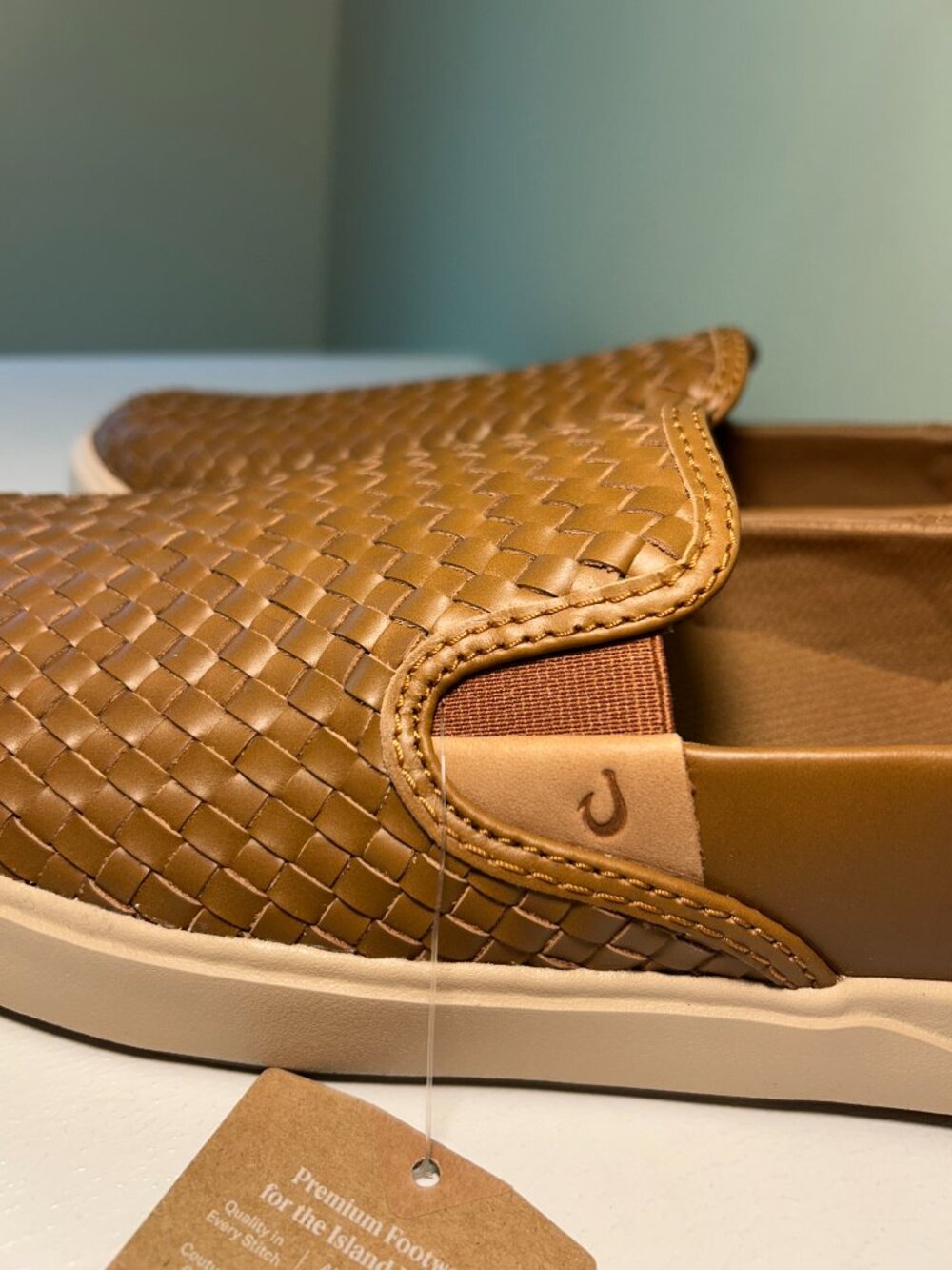 Olukai Men's Lae‘ahi Lauhala Woven Leather Shoes - Picture 4 of 16